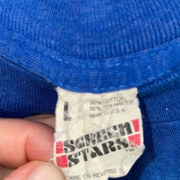 Vintage 80s first Baptist T-shirt, screen stars size large - Picture 3 of 4